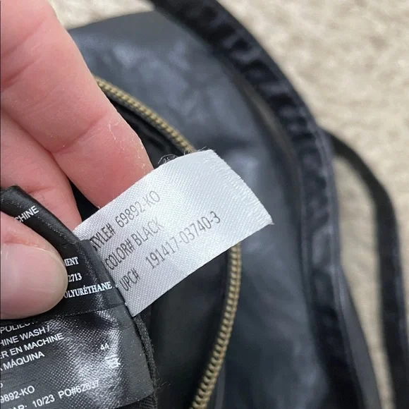 Stone & Co. Black Faux Leather Crossbody Shoulder Bag with Gold Hardware - Picture 11 of 11